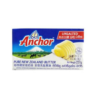 ANCHOR UNSALTED BUTTER 227G ANCHOR UNSALTED BUTTER 227G
