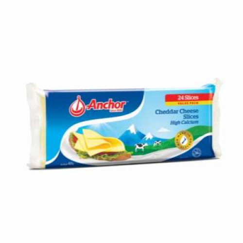 ANCHOR CHEDDAR CHEESE SLICE 24S 400G