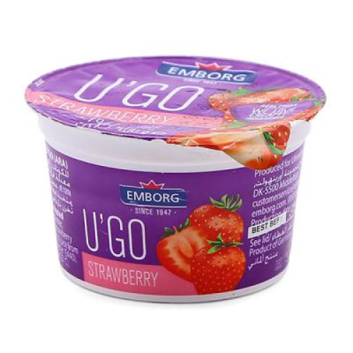 EMBORG U'GO MIX MILK DESSERT- STRAWBERRY 100G