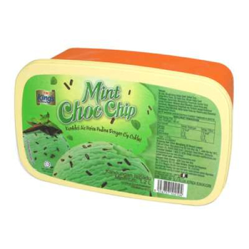 KING'S ICE-CREAM CHOC MINT CHIP 1.2L