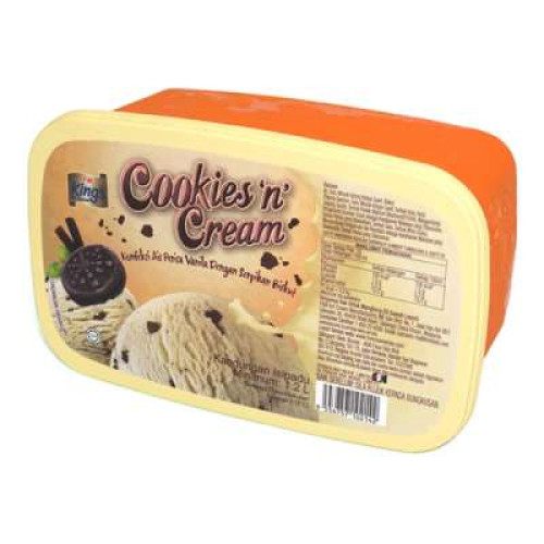 KING'S ICE-CREAM COOKIE & CREAM 1.2L