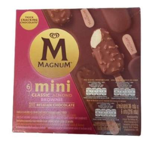 WALL'S MINI CLASSIC ALMOND BROWNIE 45ML*6