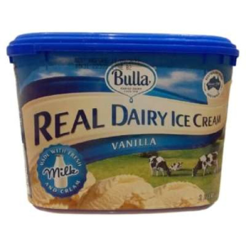 BULLA REAL DAIRY ICE CREAM VANILLA 2L