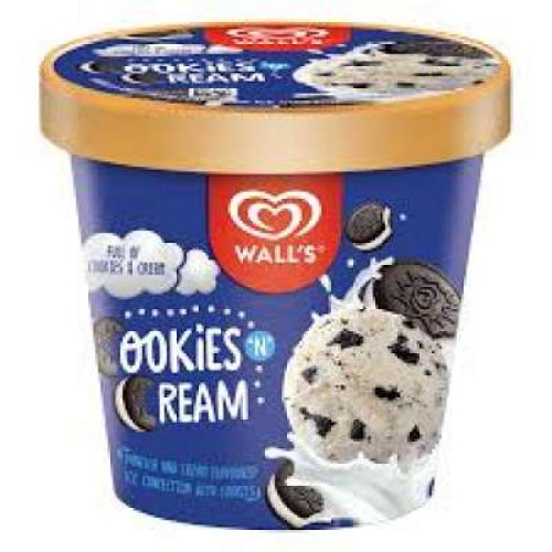 WALL'S TUB COOKIES & CREAM 750ML