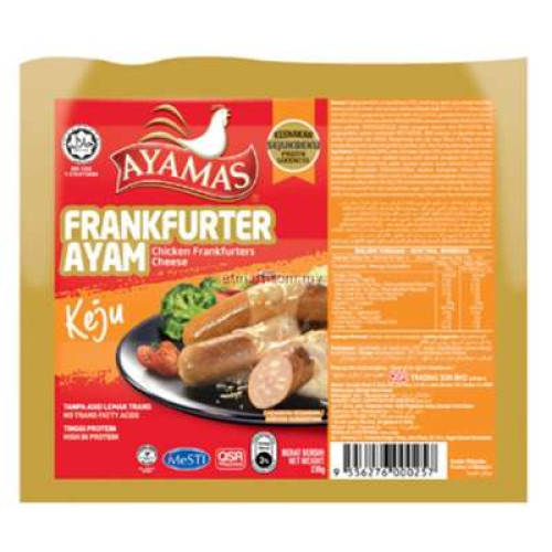 AYAMAS PREMIUM CHIC. FRANK CHEESE 235G