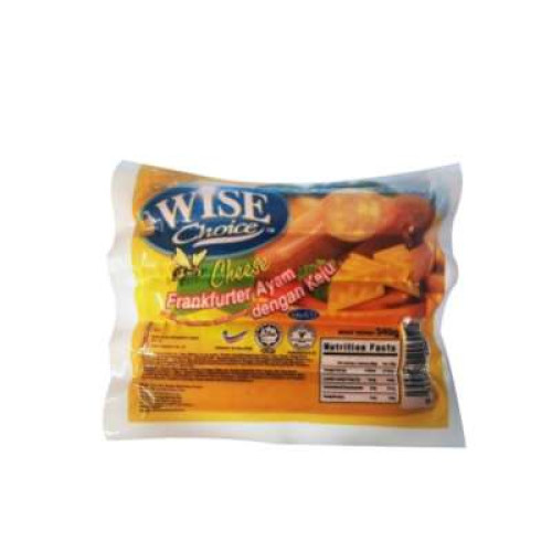 WISE CHOICE CHEESE CHICKEN FRANK 340G