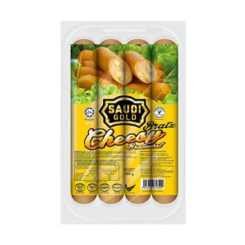 SAUDI GOLD CHEESY BRATWURST 400G