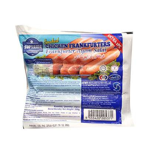 SUPREME SMOKED CHICKEN FRANKFURTERS 300G