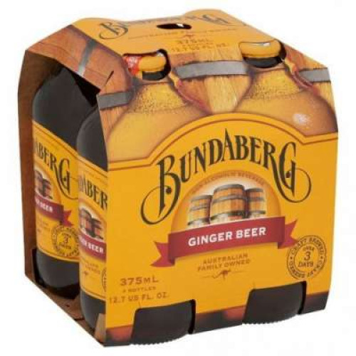 BUNDABERG GINGER BEER 375ML*4