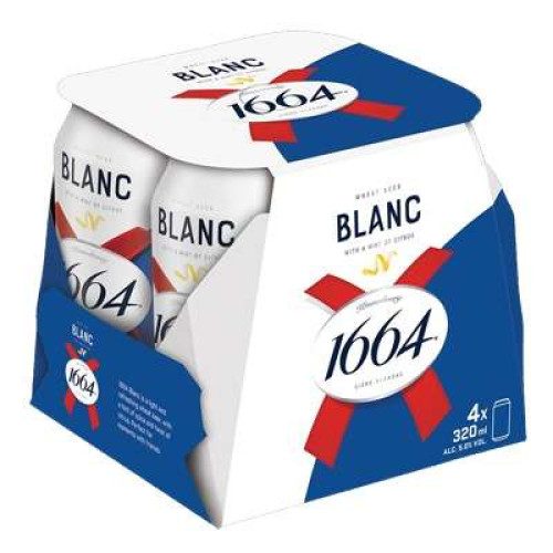 KRONENBOURG 1664 BLANC CAN 320ML*4