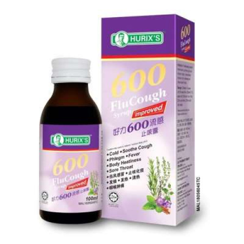 HURIX'S 600 FLU COUGH SYRUP 60ML