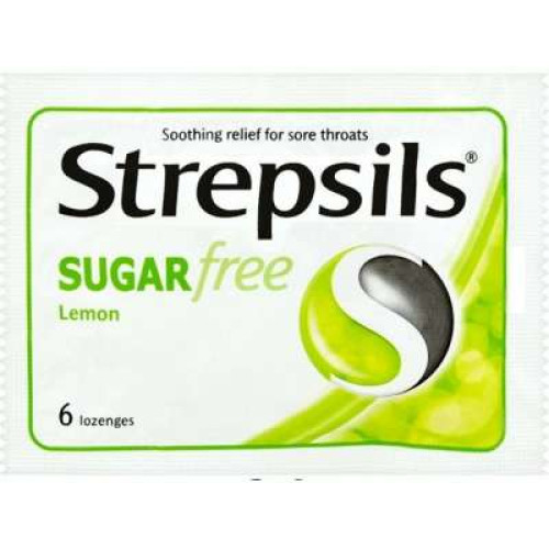 STREPSILS LEMON & HERB SUGAR FREE 6'S