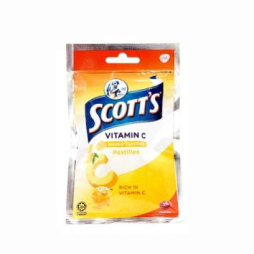 SCOTT'S VIT-C MANGO PASTILLES ZIPPACK 15S 30G