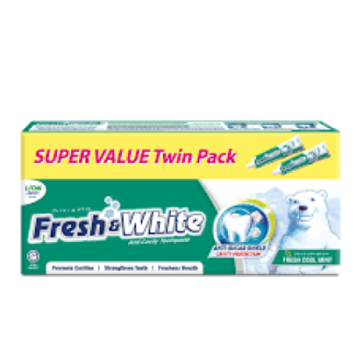 FRESH & WHITE FRESH COOL MINT 225G*2