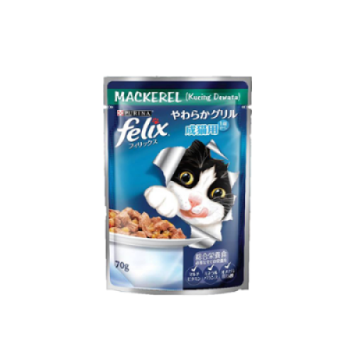 PURINA FELIX ADULT MACKEVEL POUCH 70G