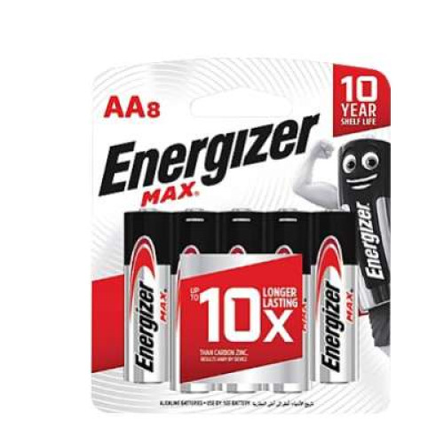 ENERGIZER ALKALINE AA E91BP8 8S