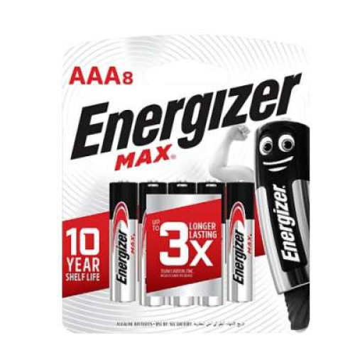 ENERGIZER ALKALINE AAA E92BP8 8S