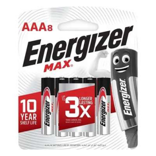 ENERGIZER ALKALINE AAA E92BP8 8S