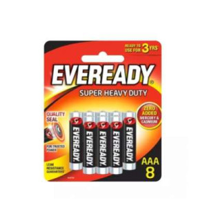 EVEREADY S.HEAVY DUTY BATTERY AAA 8S 12DBP8M EVEREADY S.HEAVY DUTY BATTERY AAA 8S 12DBP8M