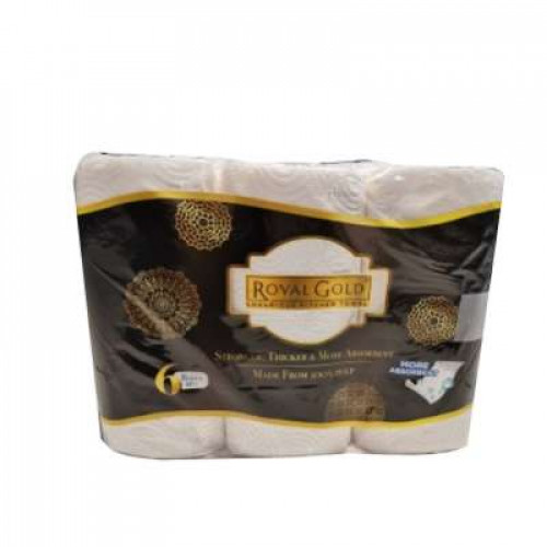 ROYAL GOLD LUXURIOUS K/TOWEL 6 ROLL 60'S