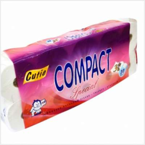 CUTIE COMPACT SPECIAL TOILET ROLL 10'S