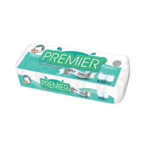 PREMIER PULP TOILET ROLL 3 PLY 10'S