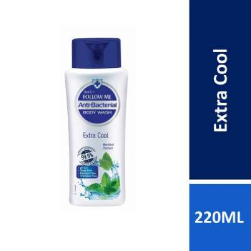 FOLLOW ME ANTI-BACTERIAL B/ WASH-EXTRA COOL 220ML