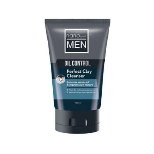 NANO WHITE MEN OIL CNTRL PERFECT CLAY CLNSR 100ML