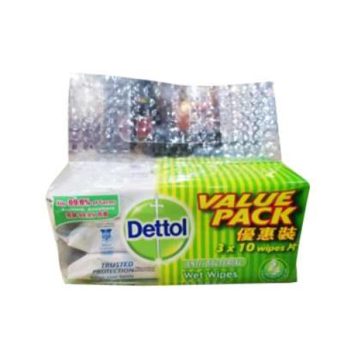 DETTOL WET WIPES VP 10S*3