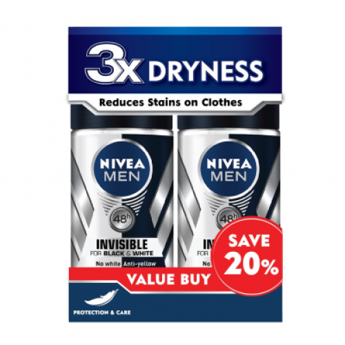 NIVEA (M) BLACK&WHITE TP@20% ROLL ON