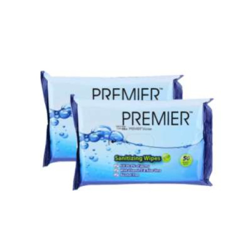 PREMIER ANTIBACTERIAL WET WIPES 50S*2