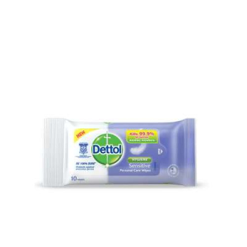 DETTOL WET WIPES SENSITIVE 10S