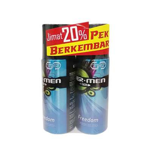 UBERMEN DEO BODY FREEDOM T/PACK 125MLX2