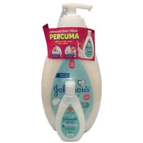 JOHNSON BABY MILK + RICE 750ML F JB LOTION MR 50ML JOHNSON BABY MILK + RICE 750ML F JB LOTION MR 50ML