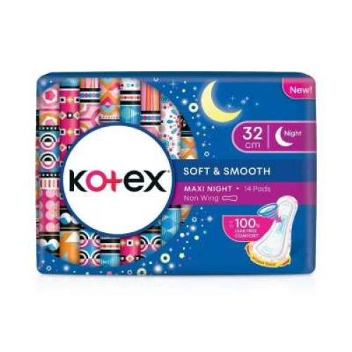 KOTEX SOFT SMOOTH OVERNIGHT 32CM 14S