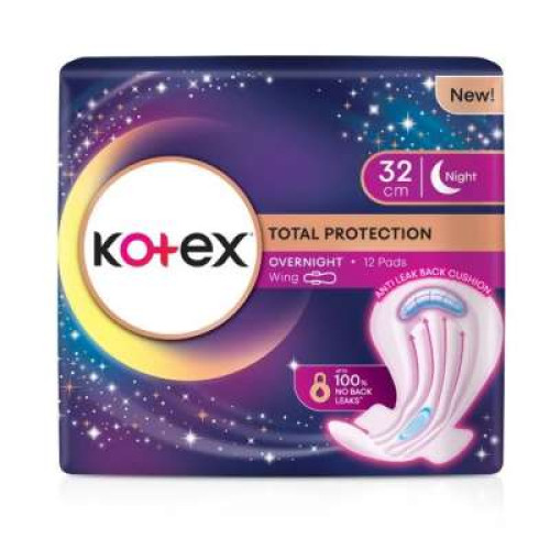 KOTEX OVERNIGHT PAG WING 32CM 12S KOTEX OVERNIGHT PAG WING 32CM 12S