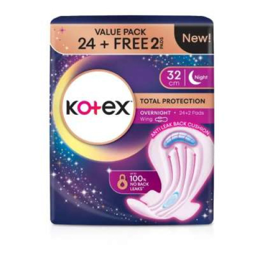 KOTEX TP OVERNIGHT WING PAG 32CM 24S