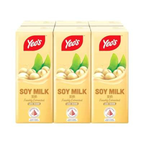 YEO'S SOYA BEAN LESS SUGAR 250ML*6