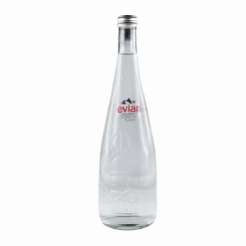 EVIAN MINERAL WATER GLASS BOT 750ML