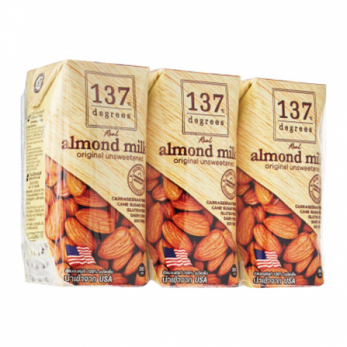 137 DEGREES ALMOND MILK UNSWEETENED 180ML*3