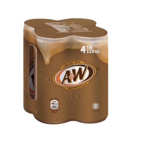 A&W SARSAPARILLA CAN 320ML*4