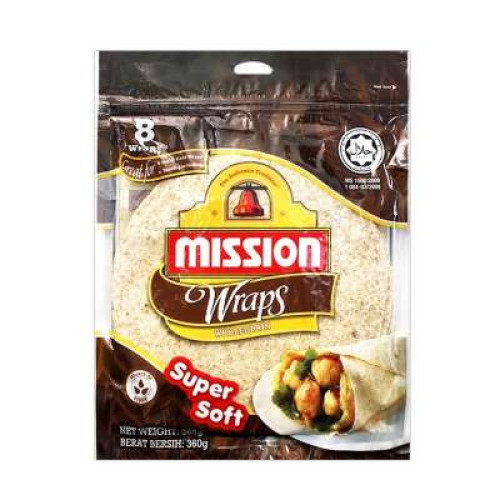 MISSION WRAPS WHOLEGRAIN 360G