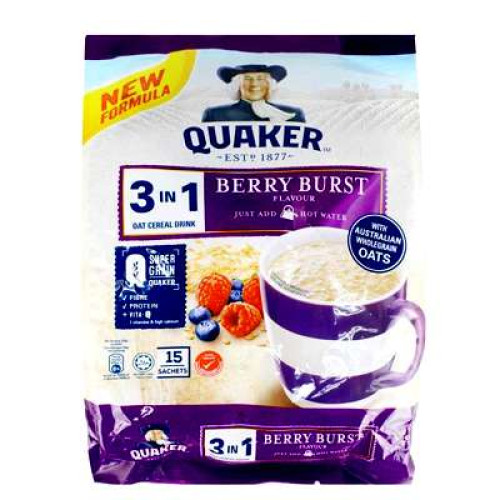 QUAKER 3IN1 BERRY BURST 30G X15S