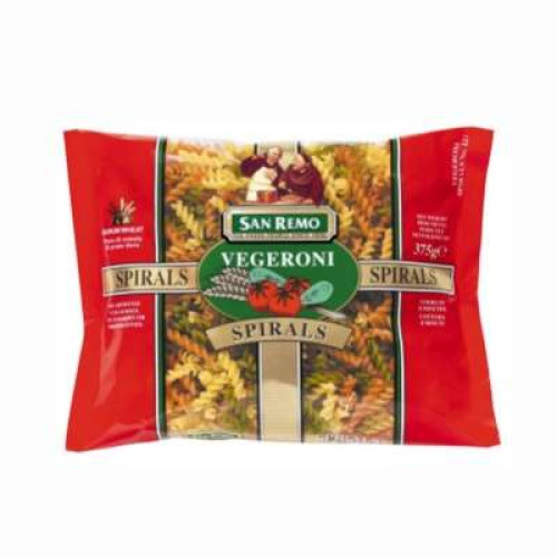 SAN REMO VEGERONI SPIRALS 375G