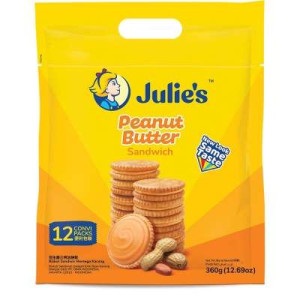 JULIE'S PEANUT BUTTER SANDWICH 360G JULIE'S PEANUT BUTTER SANDWICH 360G