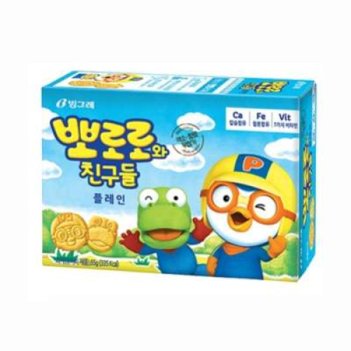 BINGGRAE PORORO PLAIN COOKIE 65G