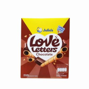 JULIE'S LOVELETTERS CHOCOLATE 100G JULIE'S LOVELETTERS CHOCOLATE 100G