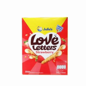 JULIE'S LOVELETTERS STRAWBERRY 100G JULIE'S LOVELETTERS STRAWBERRY 100G