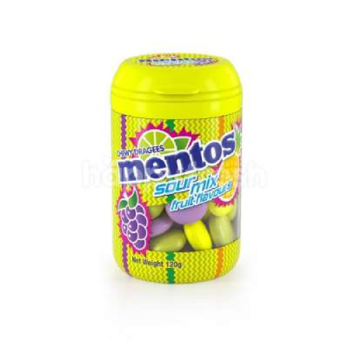 MENTOS CHEWY DRAGEES SOUR MIX 120G