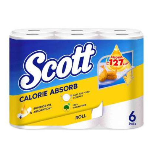 SCOTT KITCHEN PREMIUM TOWEL C.LIGHT 60S*6